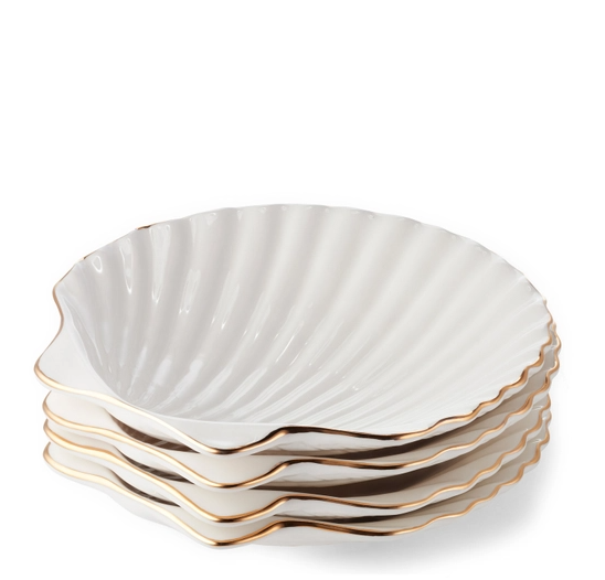 AERIN PLATE APPETIZER SHELL, SET OF 4