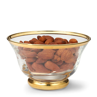 NUT BOWL GLASS WITH GOLD RIM SOPHIA #72232
