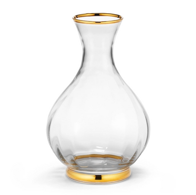 AERIN CARAFE GLASS WITH GOLD RIM