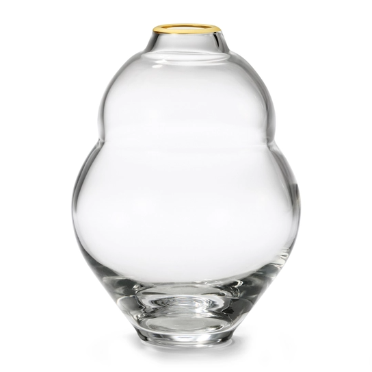 AERIN VASE GLASS SANCIA GOURD CLEAR