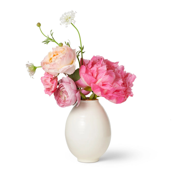 BUD VASE SANCIA OBLONG CREAM #72242