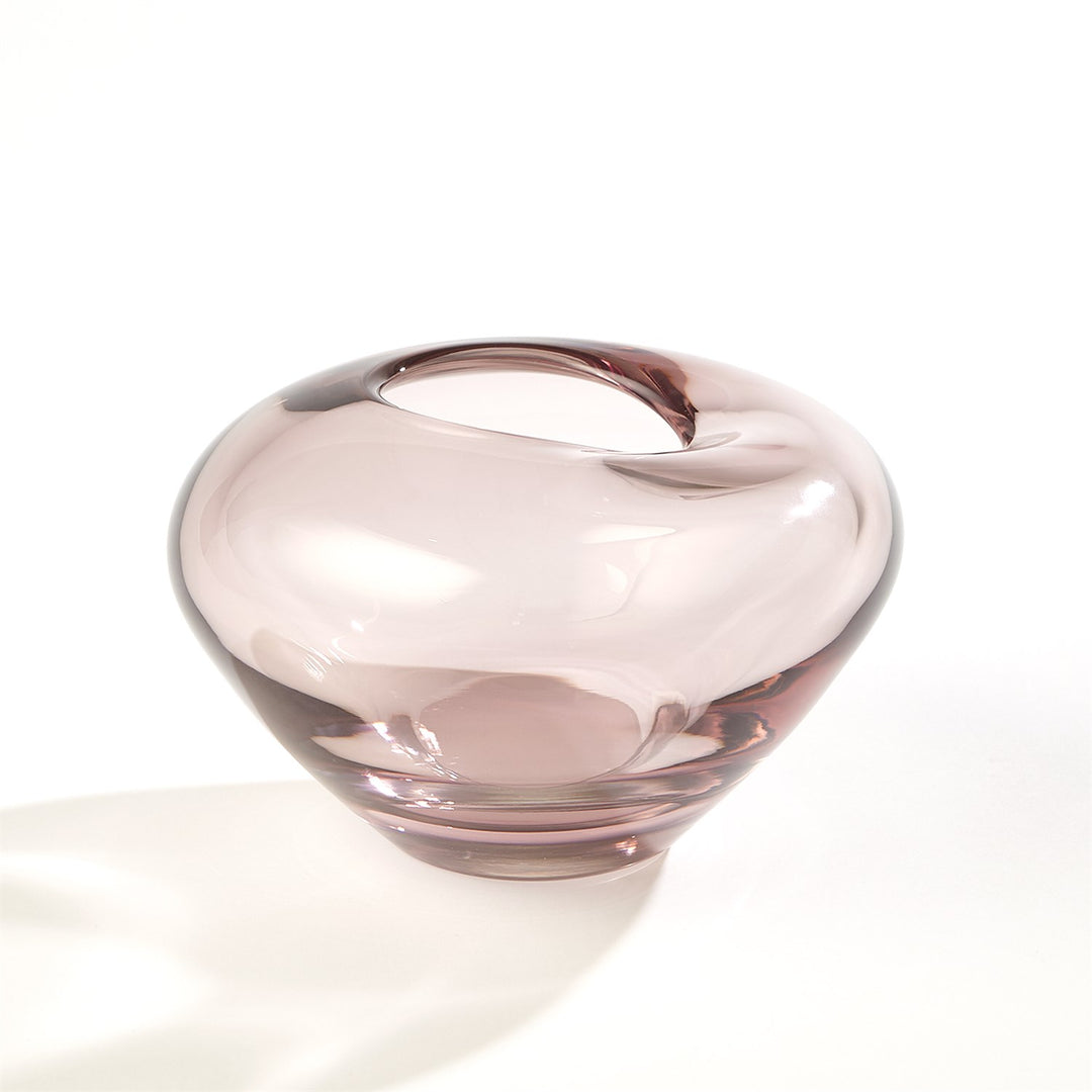 VASE UNDULATING GLASS AMETHYST
