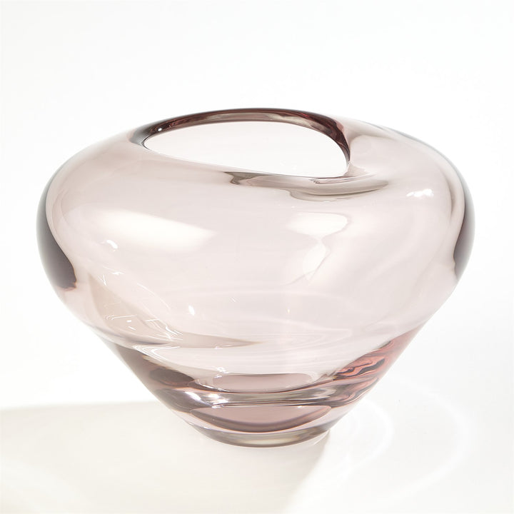 VASE UNDULATING GLASS AMETHYST