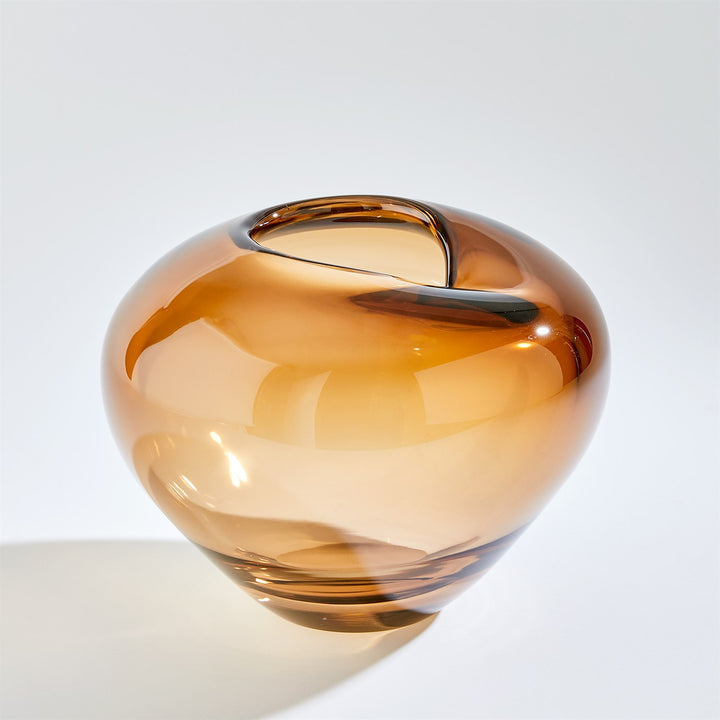 VASE DARK AMBER