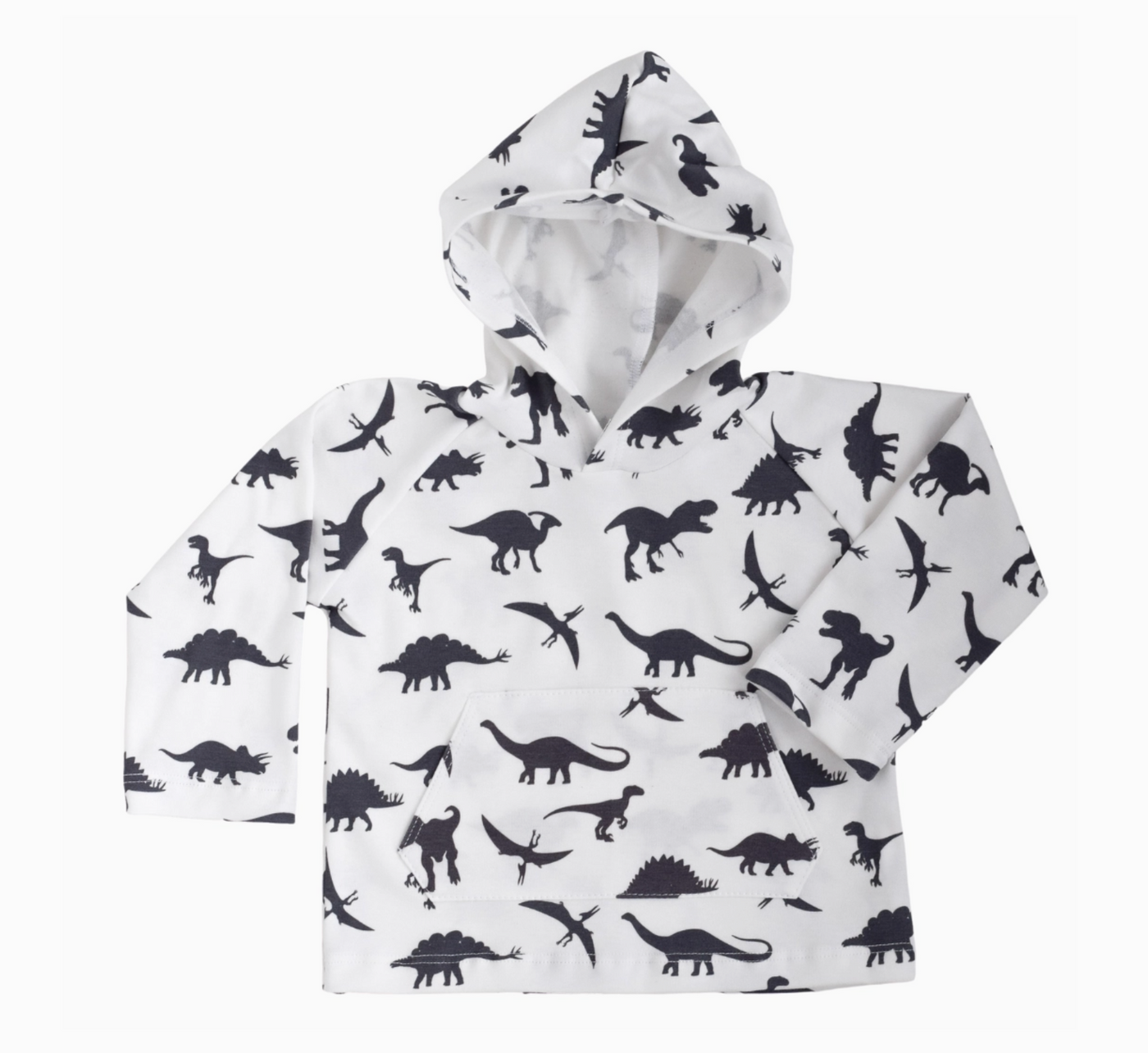 HOODIE BLACK DINOSAURS (Available in 3 Sizes)