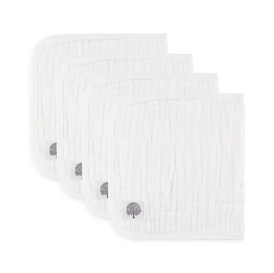 PARKER BABY CLOTHS MUSLIN WHITE S/4