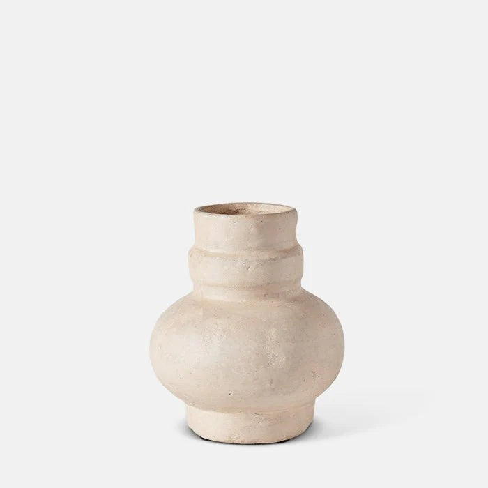 VASE PAPER MACHE CREAM