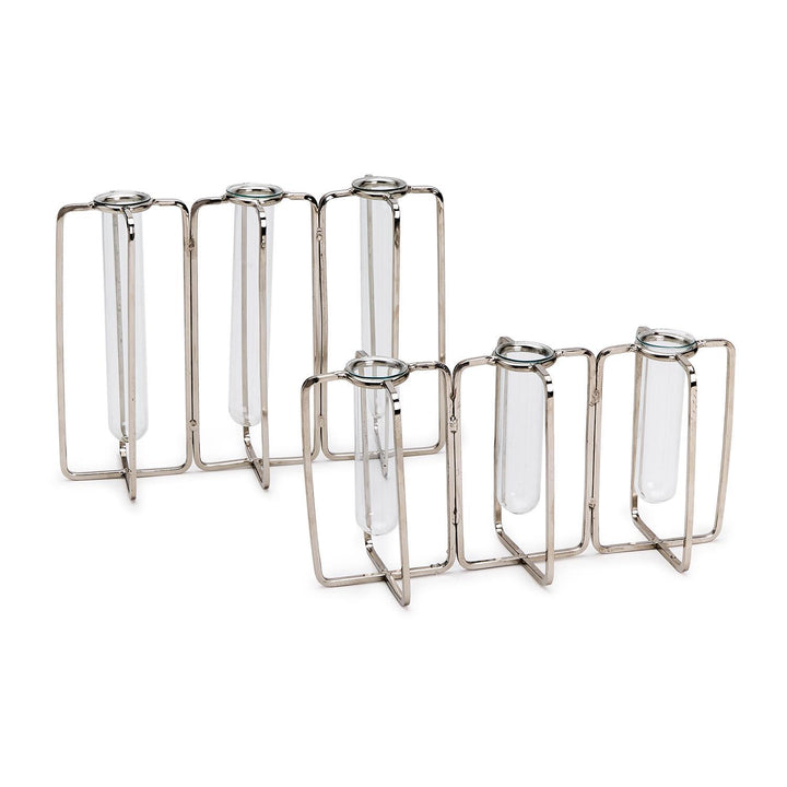 VASE 3-PIECE STAINLESS STEEL WITH GLASS