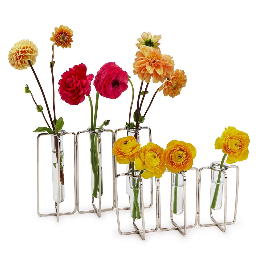 VASE 3-PIECE STAINLESS STEEL WITH GLASS