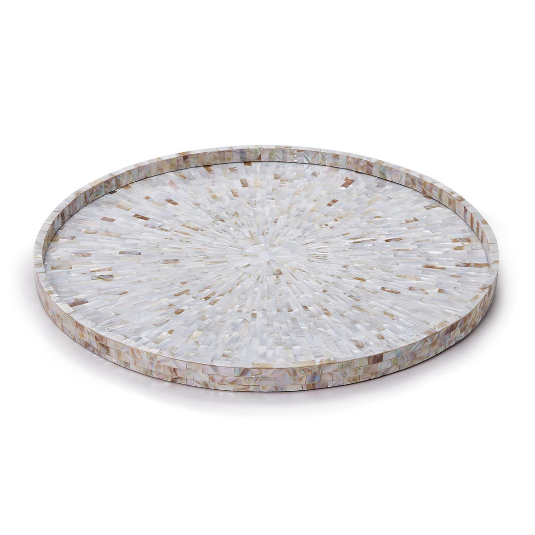 TRAY MOTHER OF PEARL ROUND #72556