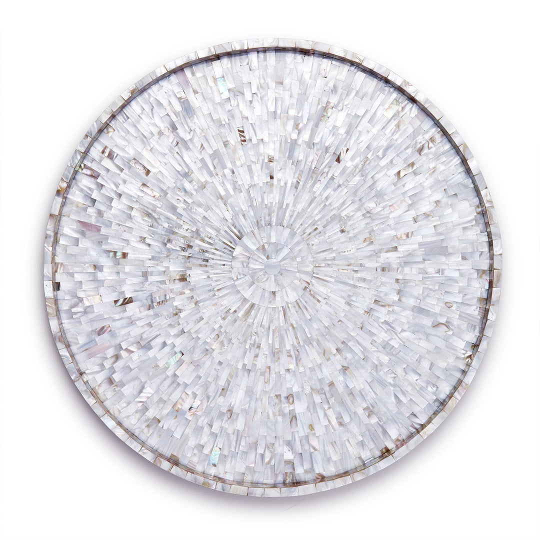 TRAY MOTHER OF PEARL ROUND #72556