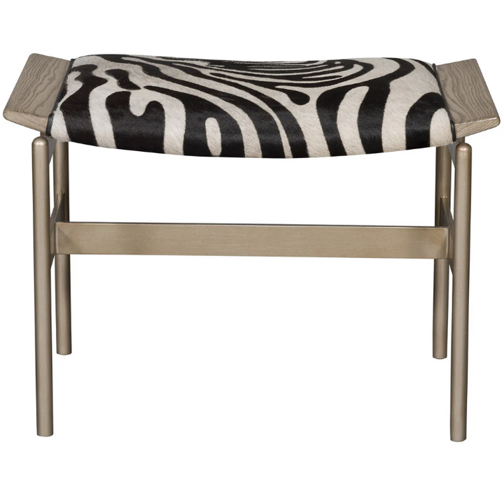 STOOL METAL FRAME FUZZY LINEN TOP #72583