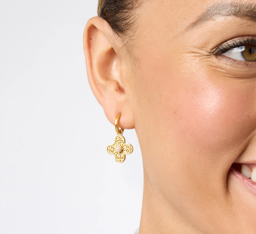 EARRING CORINTH HOOP&CHARM #72638