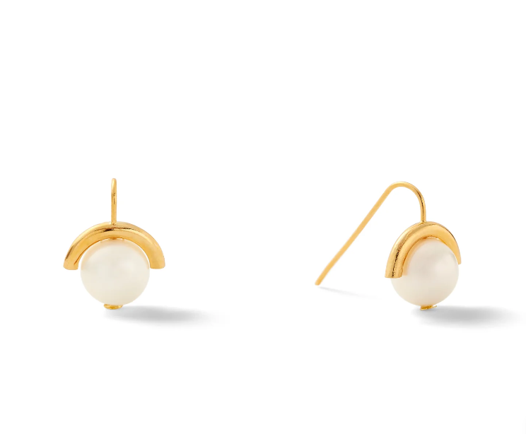 CATHERINE CANINO EARRING CLASSIC BABY PEARL SPHERE WHITE