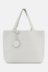 TOTE BAG WHITE W/ SILVER