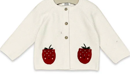 CARDIGAN STRAWBERRY NATURAL (Available in 2 Sizes)