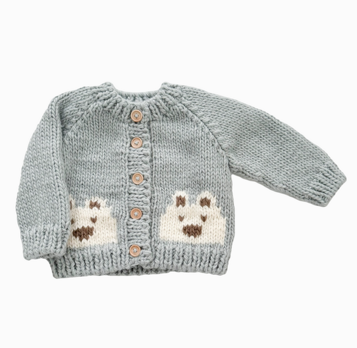 CARDIGAN BEAR BOWIE GREY