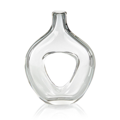 VASE HANDBLOWN GLASS WITH HOLE (Available in 2 Sizes)