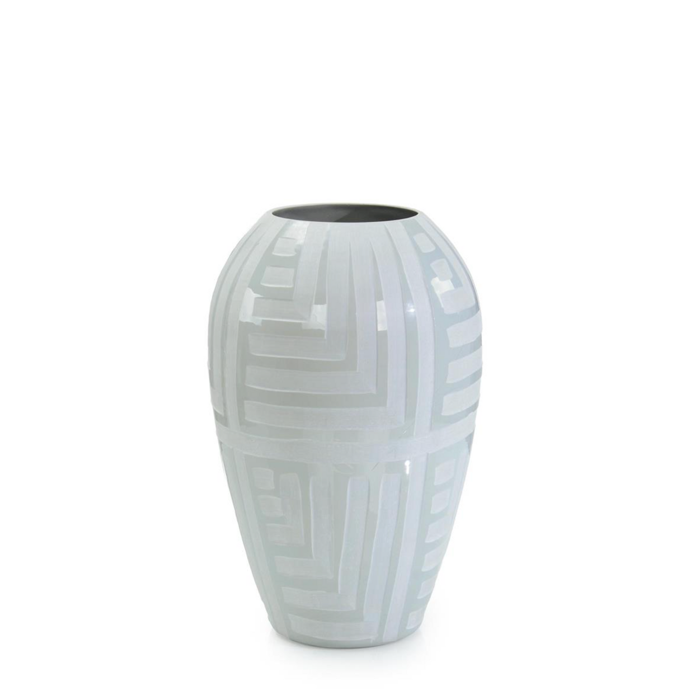 VASE MATTE GREY GEOMETRIC (Available in 3 Sizes)