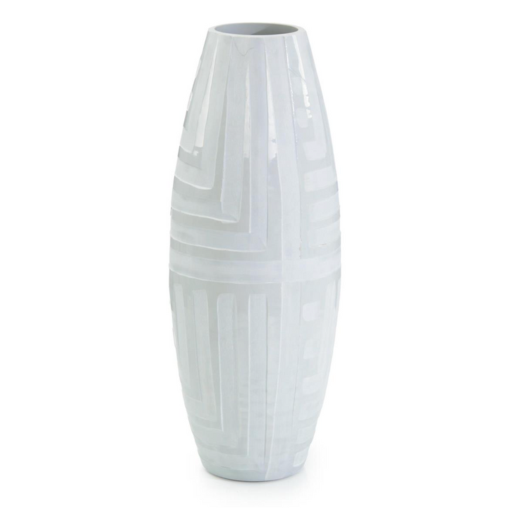 VASE MATTE GREY GEOMETRIC