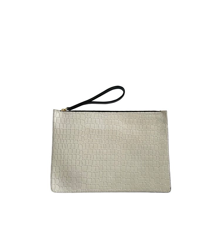 LINDE GALLERY POUCH OSCAR CROC - MEDIUM (Available in 2 Colors)