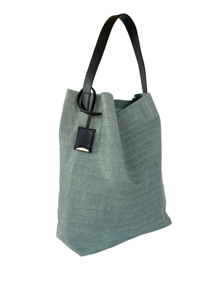 LINDE GALLERY TOTE ALLIGATOR EMBOSSED - MEDIUM (Available in 2 Colors)