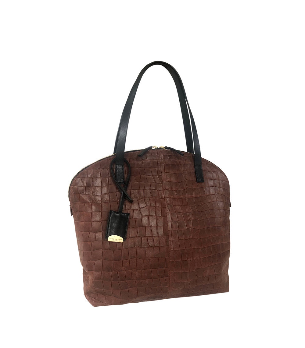 LINDE GALLERY BAG FLAMANDS ALLIGATOR - MOCHA SMALL