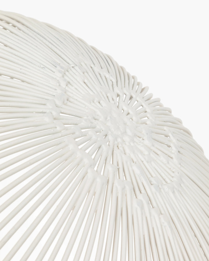 BASKET OVAL WHITE WIRE #73025