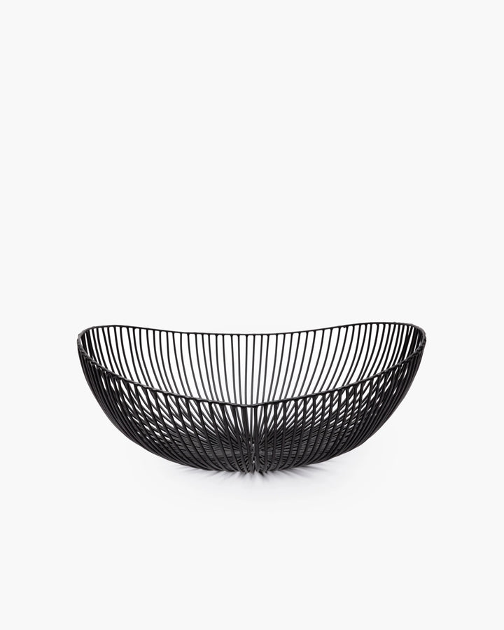BASKET METAL BLACK OVAL #73027
