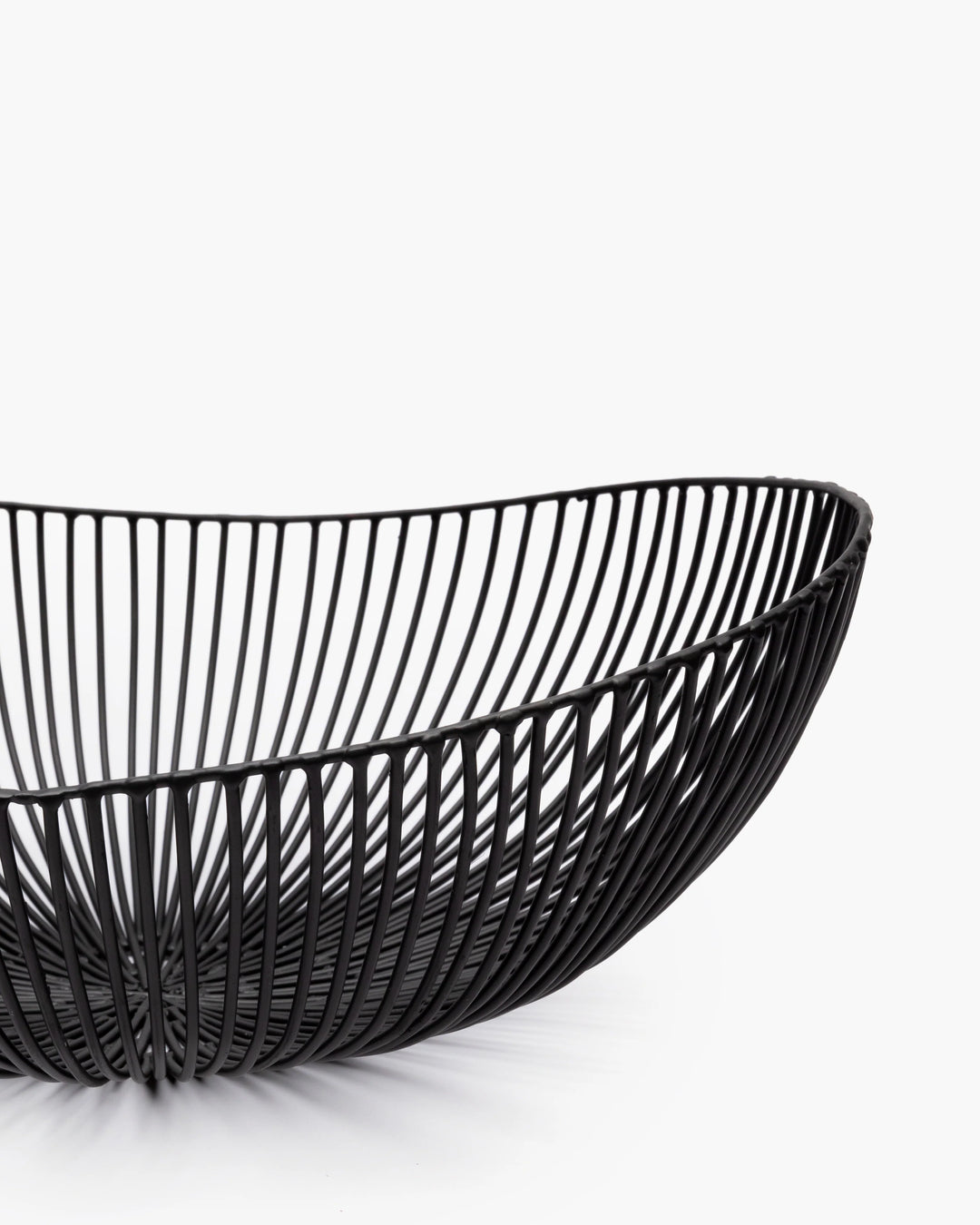 BASKET METAL BLACK OVAL #73027