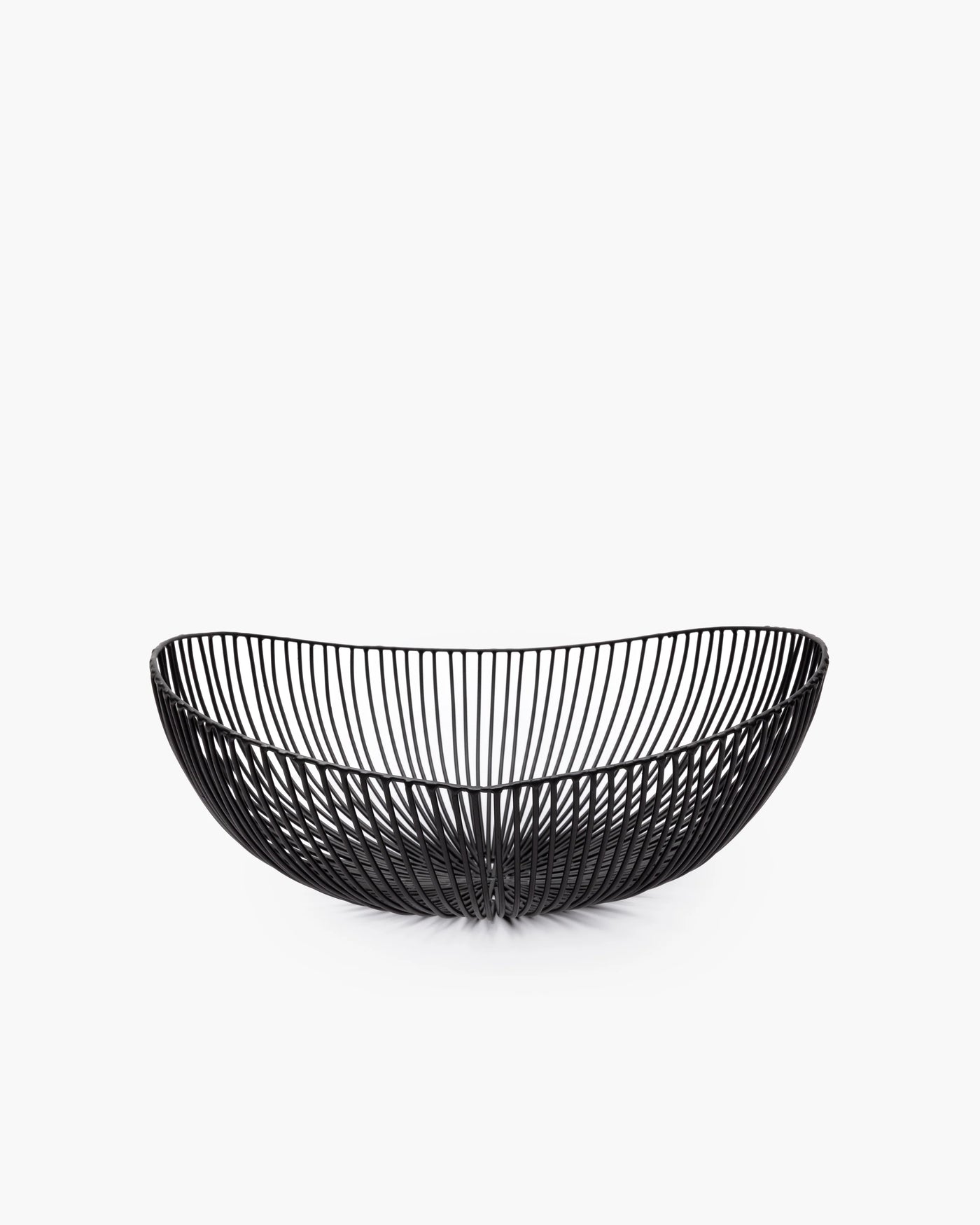 BASKET METAL BLACK OVAL