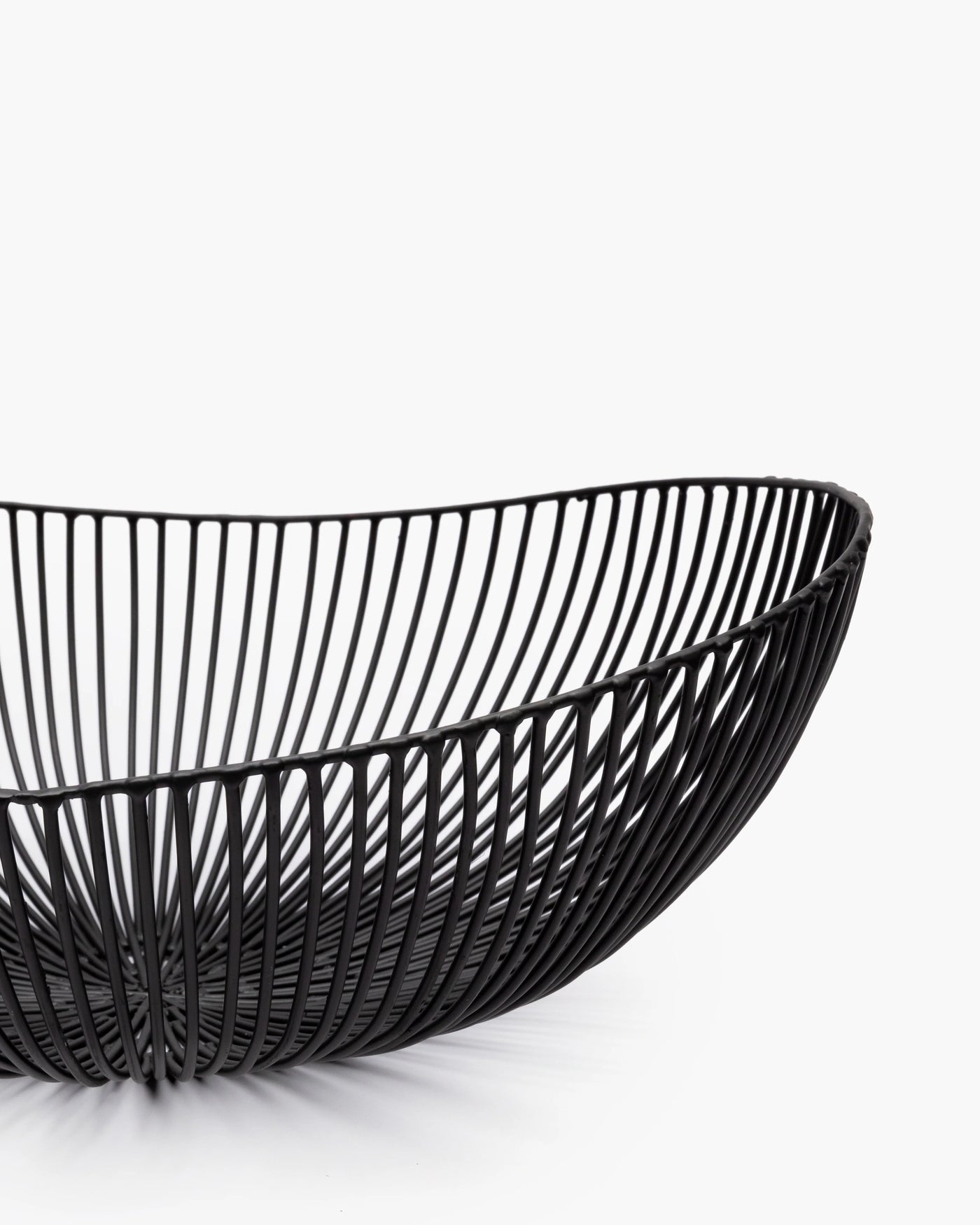 BASKET METAL BLACK OVAL