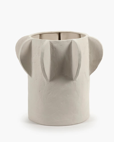 FLOWER POT PAPER MACHE BEIGE MOLLY MEDIUM