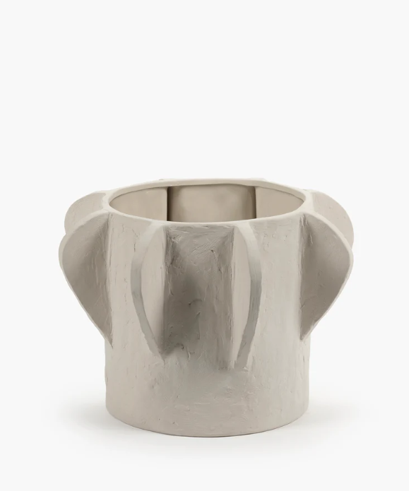 MED FLOWER POT BEIGE WIDE