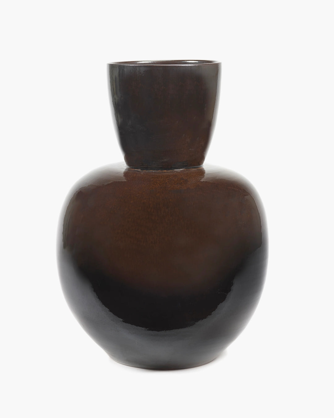 VASE BROWN BLACK PURE