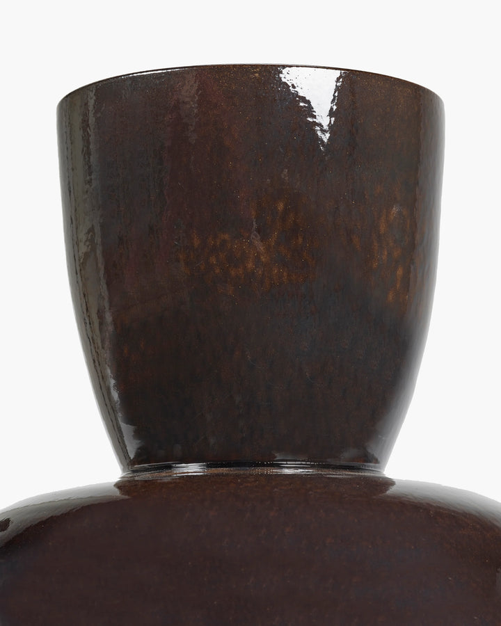 VASE BROWN BLACK PURE
