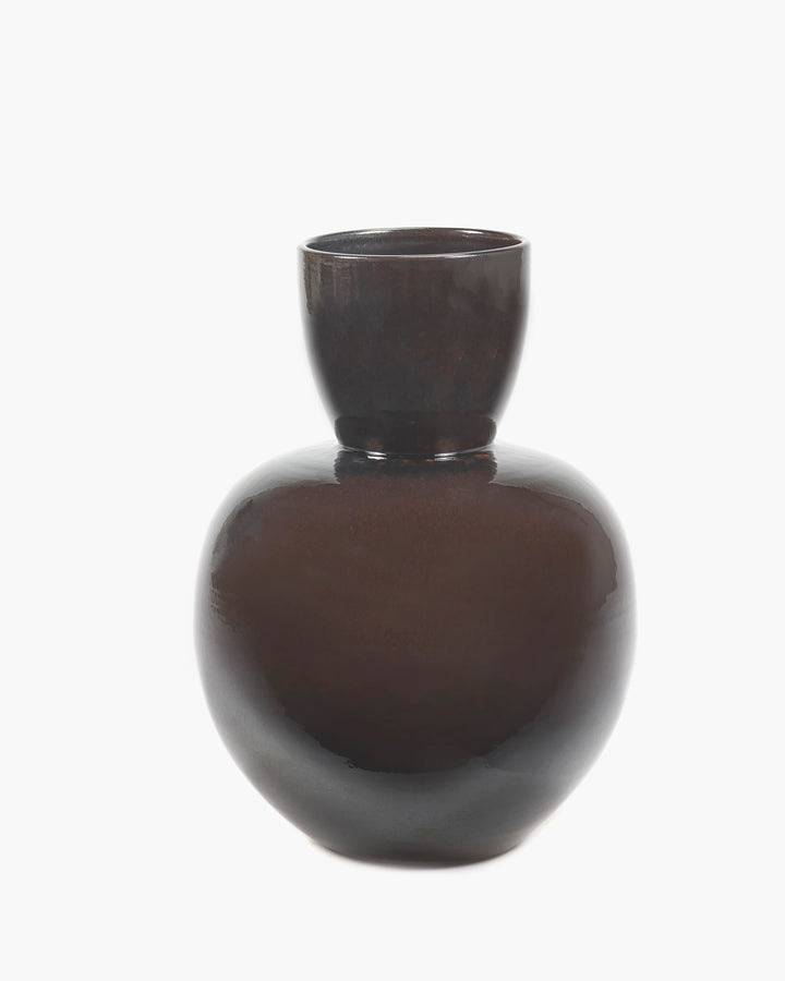 VASE BROWN BLACK PURE