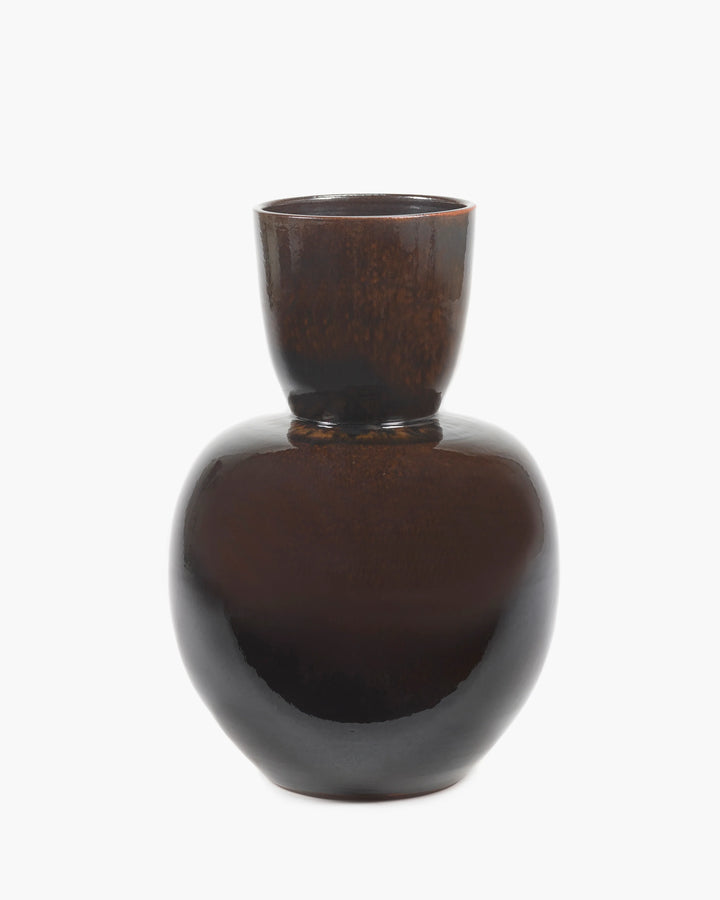 VASE BROWN BLACK PURE