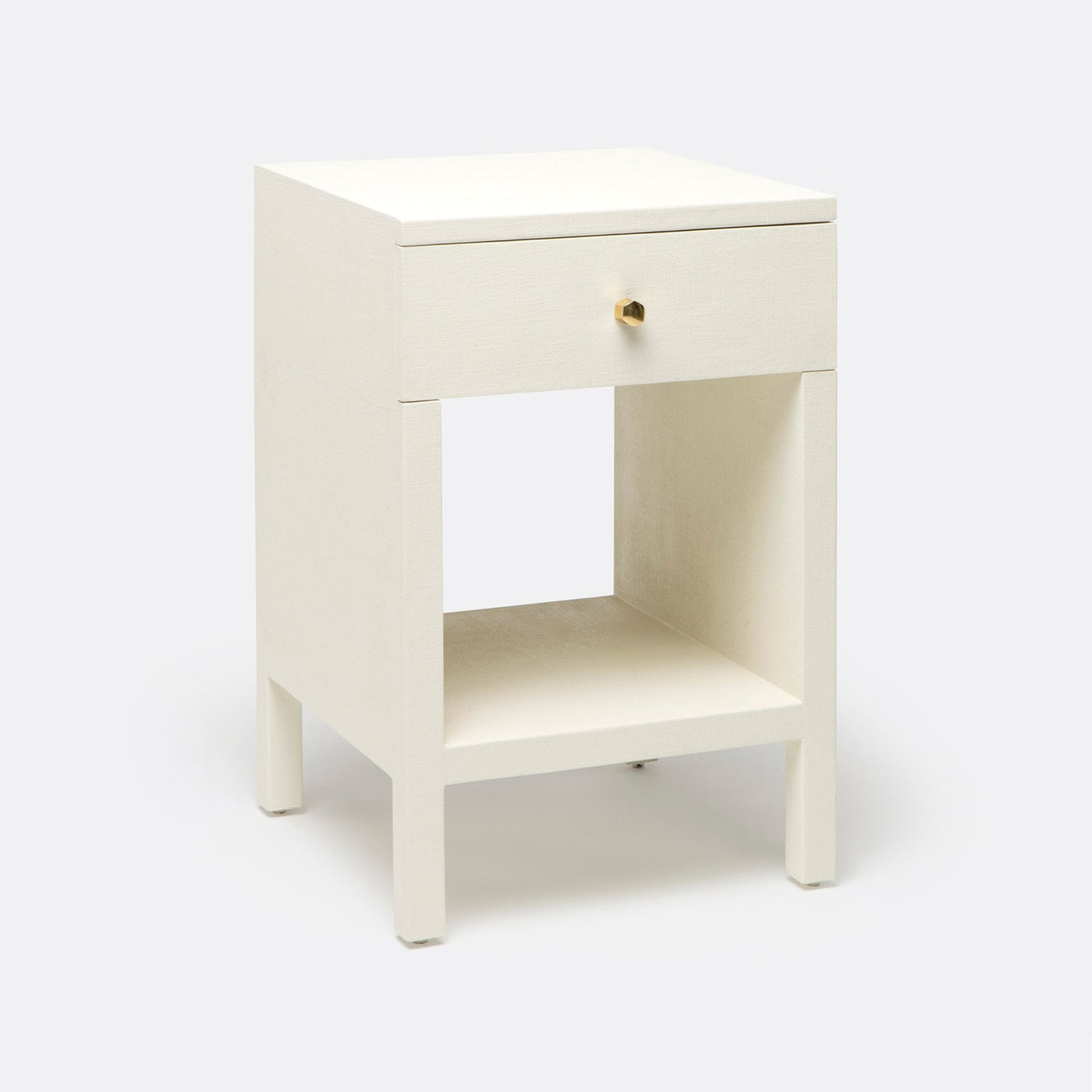 NIGHTSTAND WHITE BELGIAN LINEN