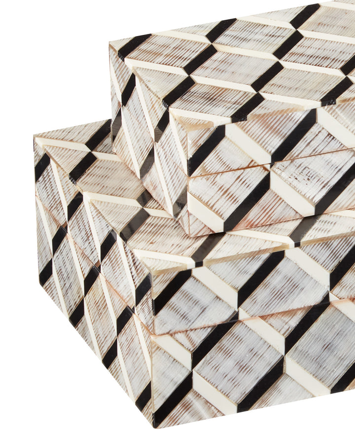 BOX CHISEL HORN BLACK/WHITE/NATURAL