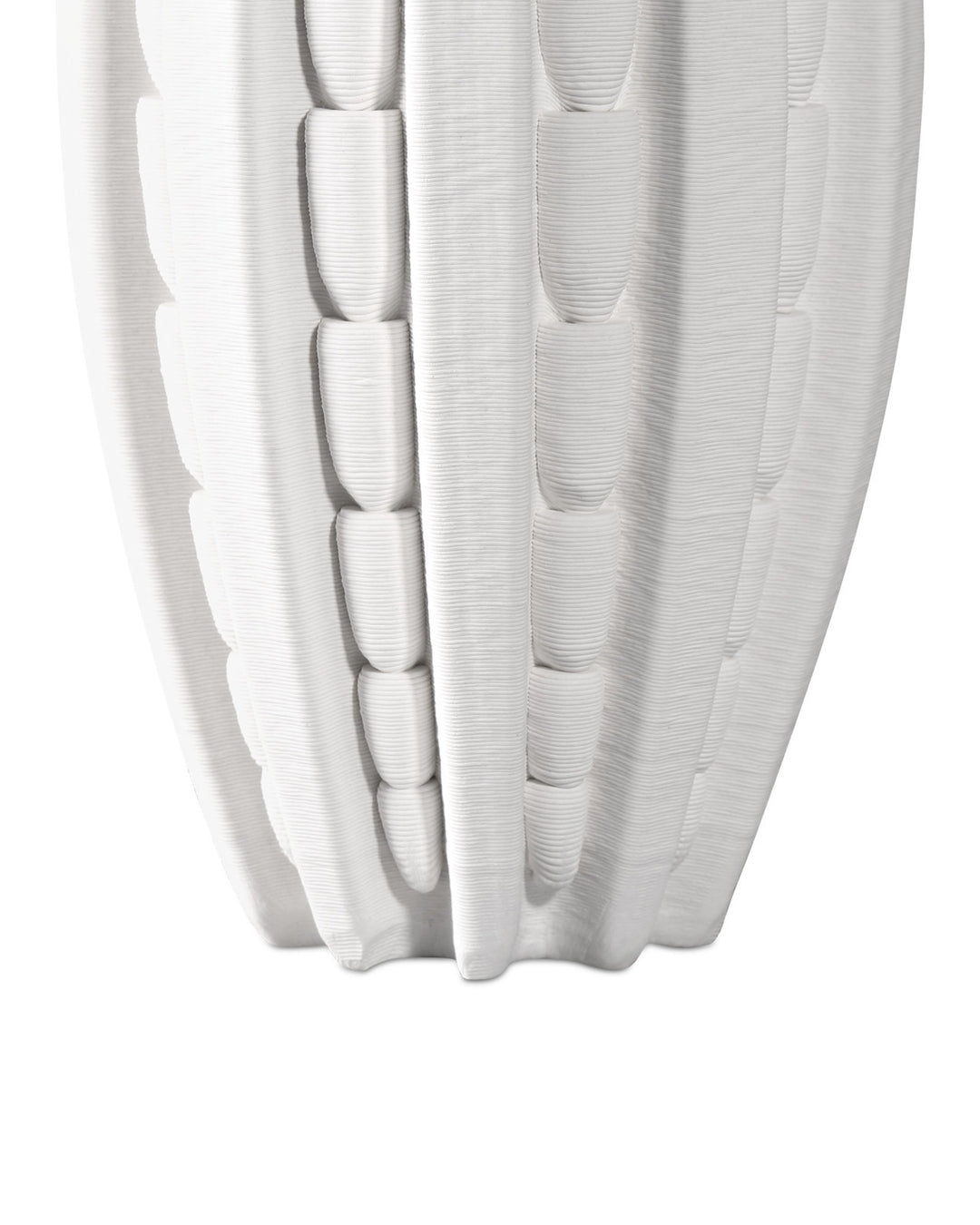 VASE FLUTED PORCELAIN WHITE