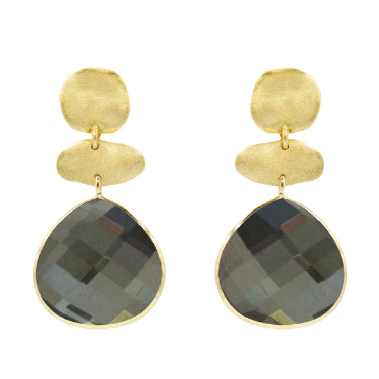 EARRINGS PYRITE #73142