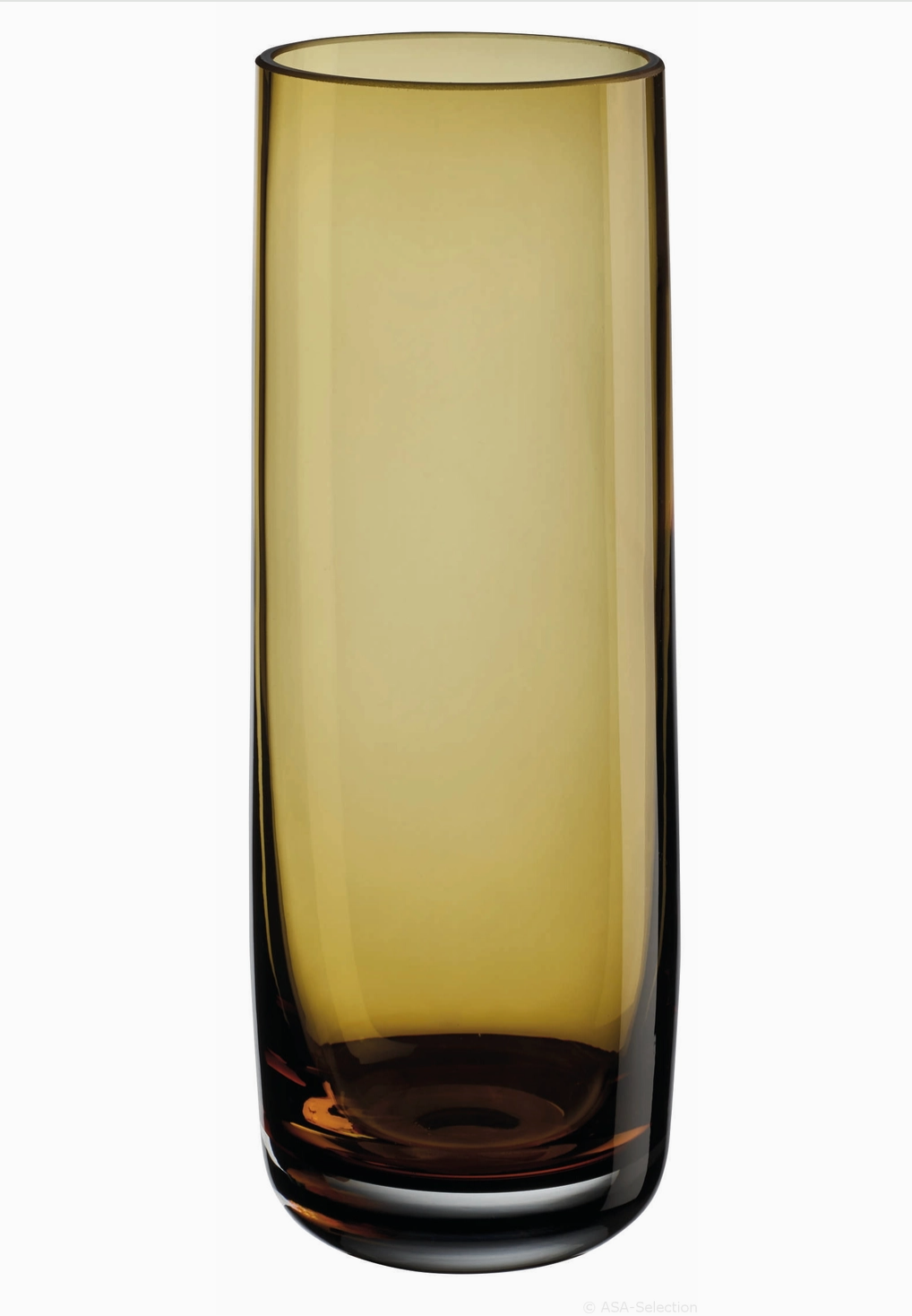 VASE TALL CYLINDRICAL AMBER