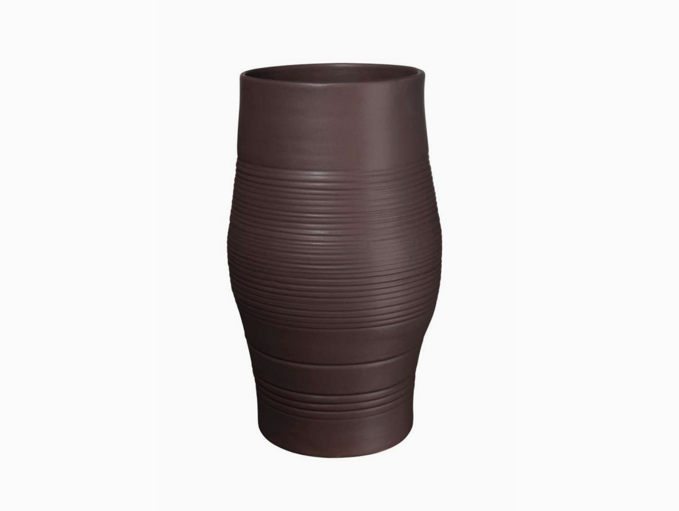 VASE MOCHA STONEWARE