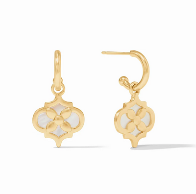 JULIE VOS EARRING HOOP&CHARM HELENE MOP