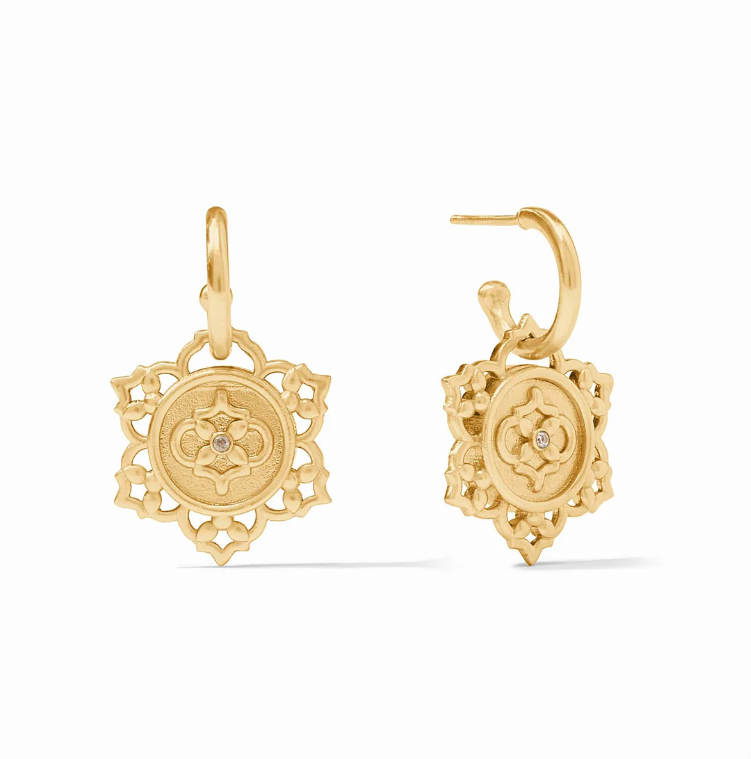 JULIE VOS EARRING HOOP&CHARM HELENE MOP