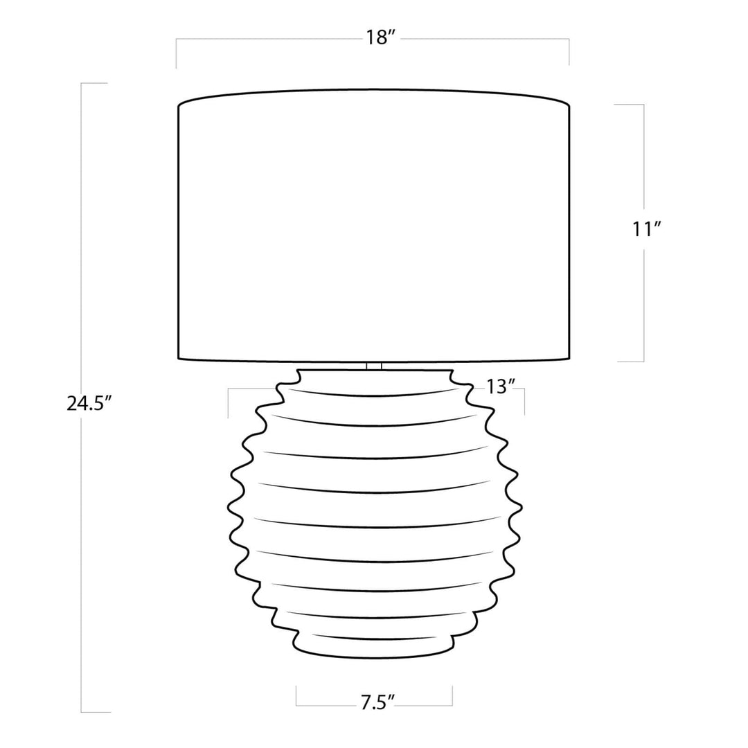 TABLE LAMP ACCORDION-LIKE BASE WHITE #73341