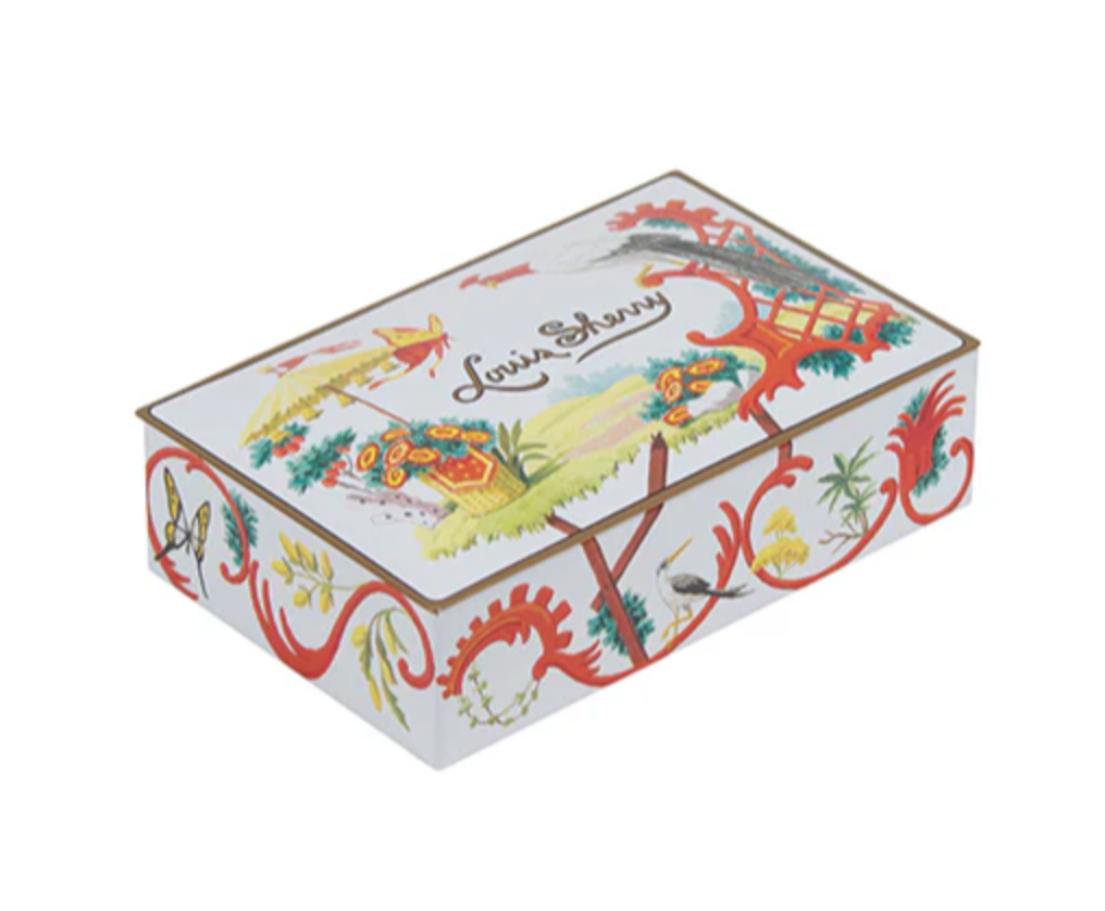 LOUIS SHERRY TINS CHOCOLATE ARTIST SERIES 12-PIECE JARDIN CHINOIS