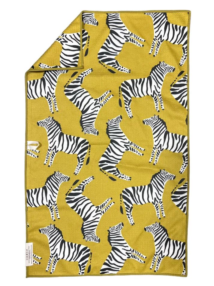 HAND TOWEL ZEBRAS GREEN #73500