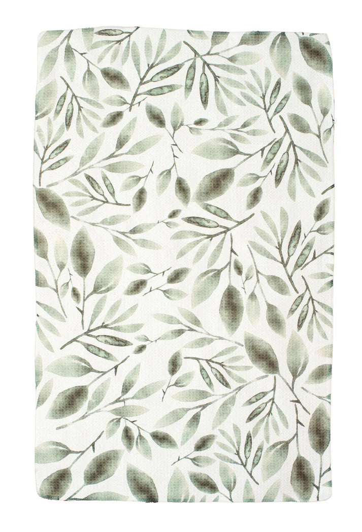 HAND TOWEL GREEN LEAVES